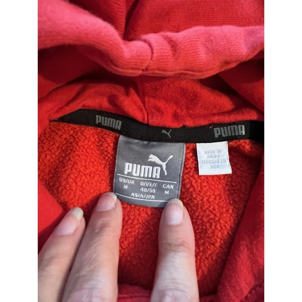 Youth Red‎ Puma Pull Over Sweatshirt Size M - Picture 2 of 5